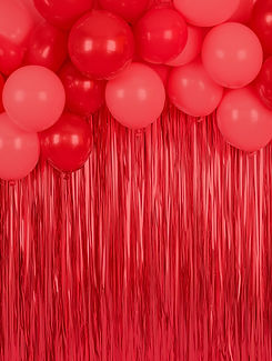 Red balloon backdrop
